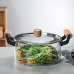 Customized Logo Simple 5L Borosilicate Glass Soup Pot
