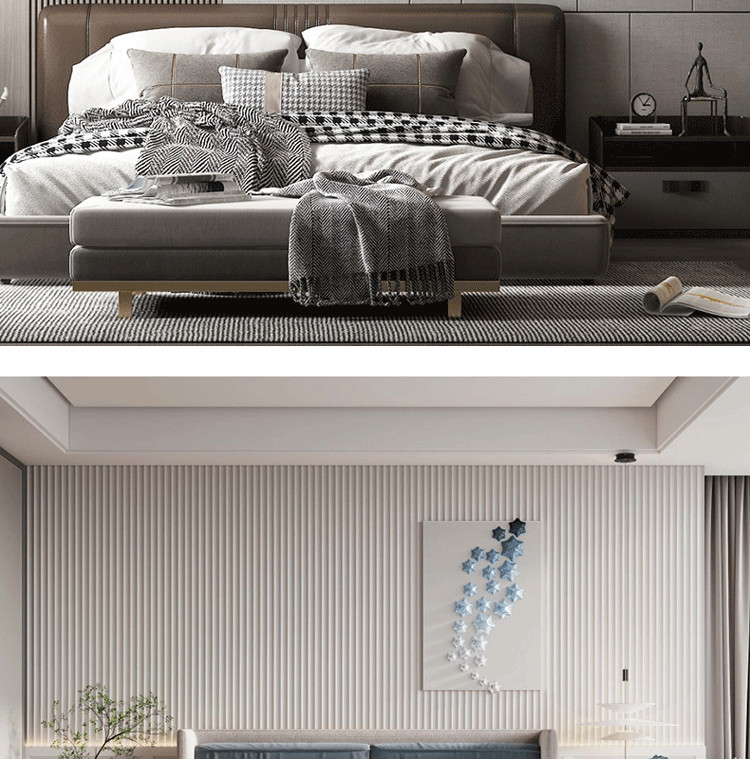 Decorative 3D WPC Wooden Ceiling Outdoor 15mm Round Grille Panel