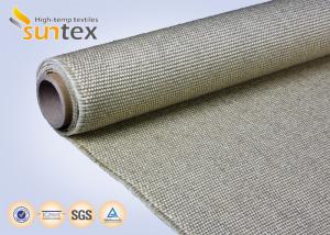 China 800C Vermiculite Coated High Temperature Fiberglass Cloth Heavy Duty Welding Protection wholesale