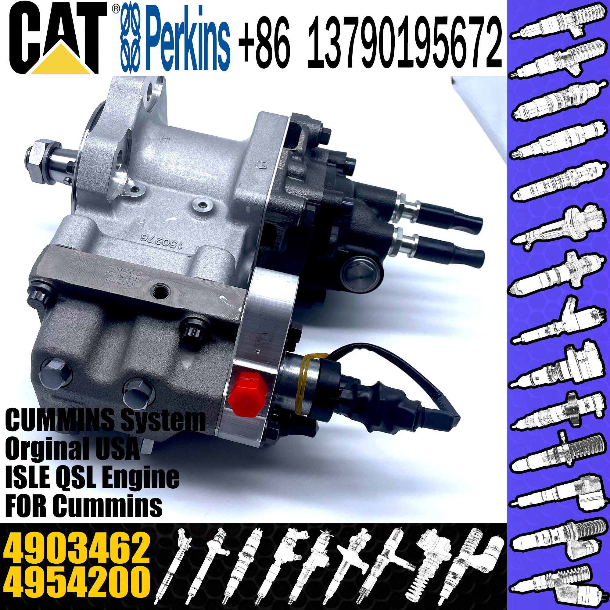 Excavator Parts ISC8.3 QSC8.3 Engine fuel injection pump P5594766 4903462 4954200 4921431 3973228