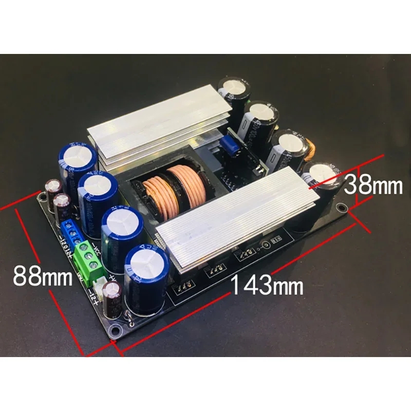 Dual Output 1000W LLC Soft Switching Power Amplifier Board ±35V to ±80V DIY Audio Board Mount AC DC Converters