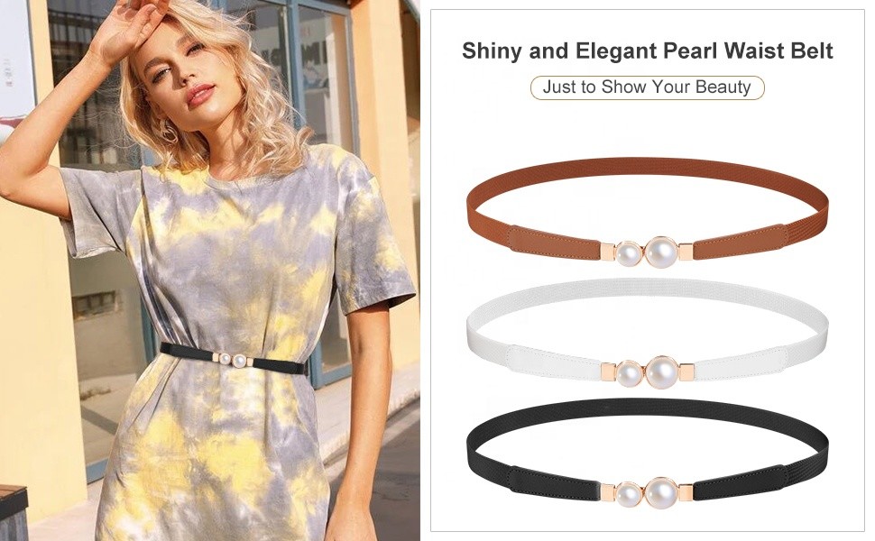 Thin Skinny Women Elastic Belts