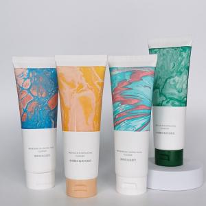 China 100ml Green Squeeze Tube Offset Printing Cosmetic Container with Screw Flip TOP Recycled Bioplastic Tube wholesale