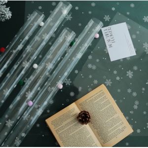 Flower shadows, Christmas hairballs, snowflakes dancing, cellophane bouquets,