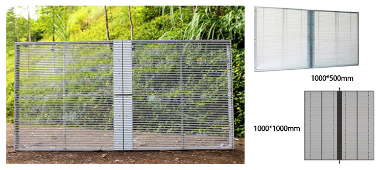 High Brightness Transparent LED Panel Display For Glass Window Invisible Video Screen