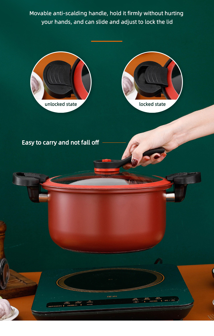 professional Kitchen Pressure Cooker Home Stew Low Pressure Non Stick