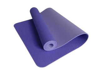 China purple colour TPE yoga mat, anti-slip waterproof yoga mat wholesale