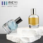 Perfume 100ml Frosted Glass Spray Bottle Jar Gold Silver