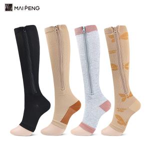 China Anti Slip Compression Leg Socks Venous Pressure Socks Zipper Compression Socks wholesale