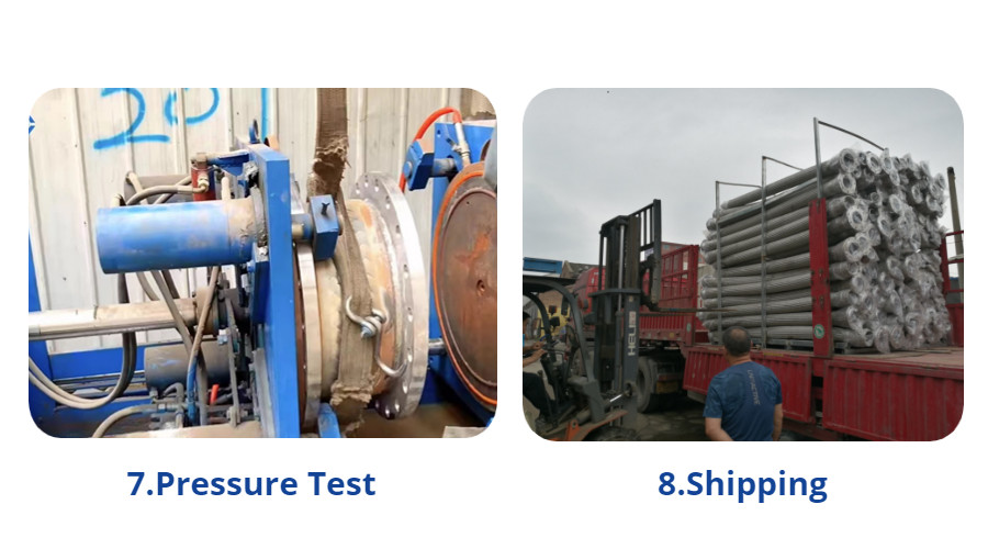DN32 DN3000mm 16" Ptfe Lined Stainless Steel Braided Hose Garden Compensator Flexible 304 Flange Braided Metal Hose