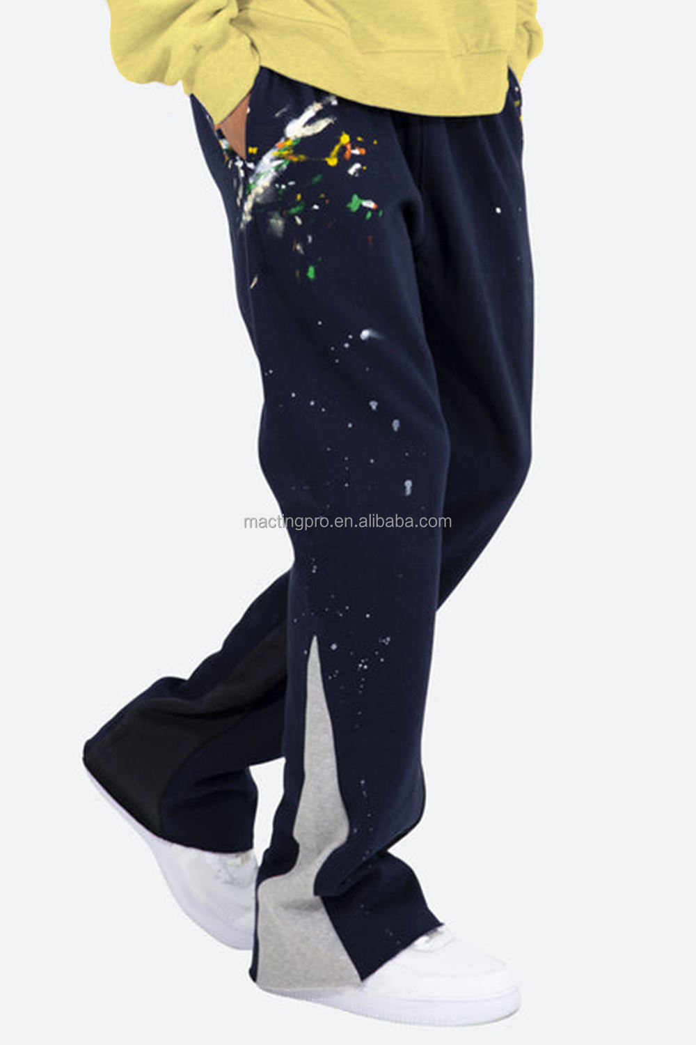 Men Flared Sweatpants Loose Trousers Pants Athletic Streetwear Colorful