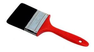 China Black Natural Bristle 15mm Paint Brush Set Double Boiled wholesale