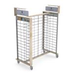 Free Standing Cosmetic Display Stand Kena Metal Pegboard Display Stands