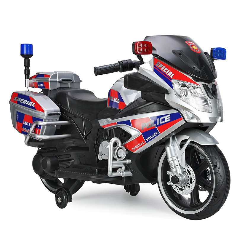 Three-Wheel Electric Off-Road Ride Motorcycle for Children in Red/White/Silver/Black