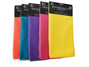 China Daily Double Sided Microfiber Cleaning Cloths Universal Stripe Towel 30x30cm wholesale