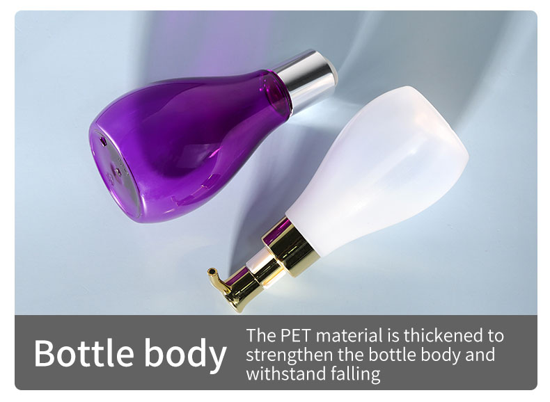 150ml 160ml PET Empty Bottle Purple Refillable Plastic Bottle Cosmetic