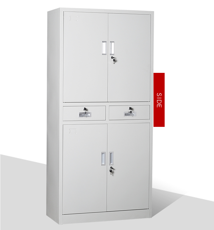 Office Iron Double Office Filing Cabinets With 2 Drawers In Middle