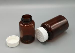 China Brown Pet Bottles For Pharmaceuticals , 250ml Plastic Medicine Bottles With Lids wholesale