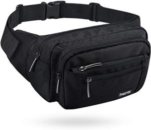 China Bum Fashion Fanny Pack Men Women Water Resistant Waist Bag With 6 Zipped Pockets wholesale