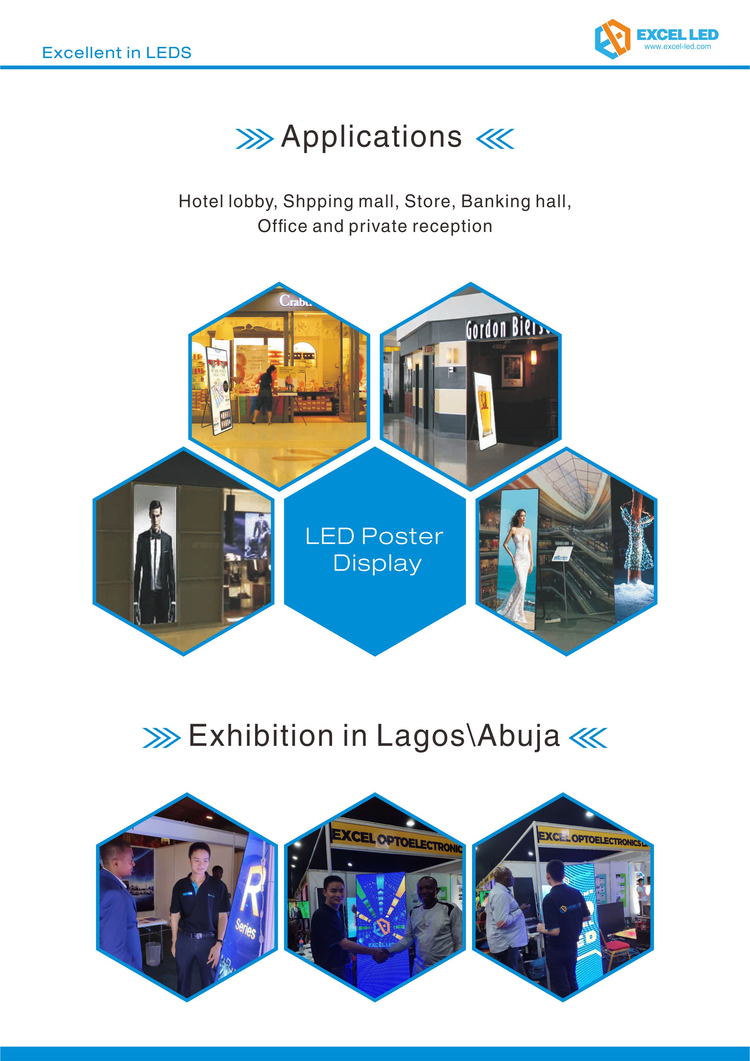 Digital led poster advertising light box display stand airport shopping mall billboards