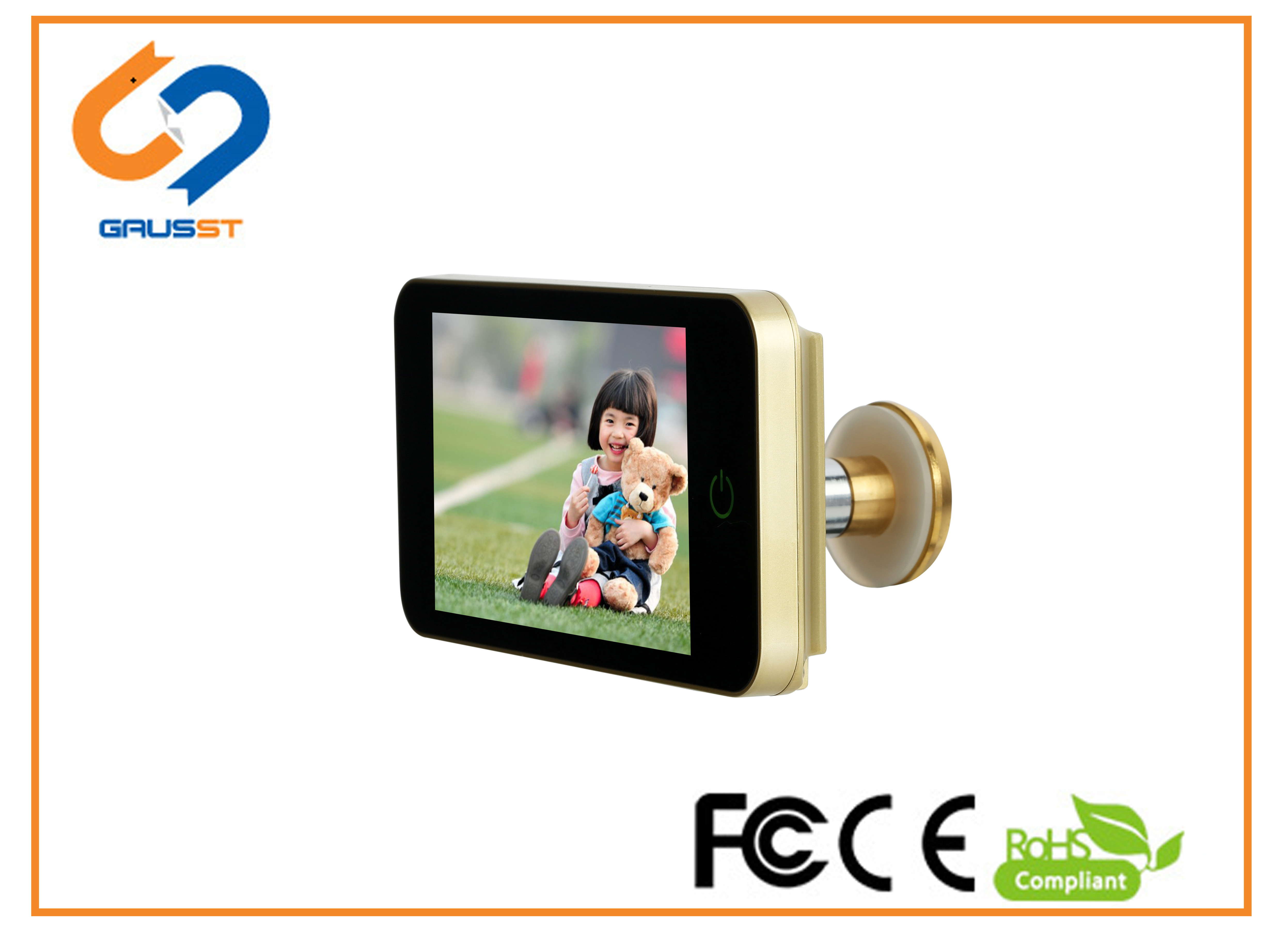 Low Power Lookout Smart Door Viewer / Home Security 4.0 Inch HD LCD Peephole Viewer