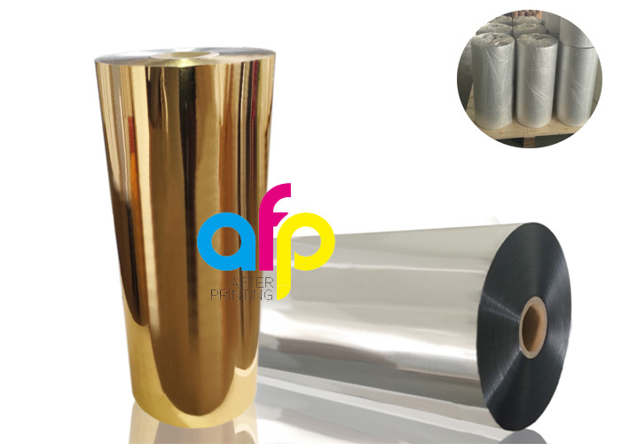 Colorful Metalized Polyester Film 180mm - 1300mm Roll Width Multiple Extrusion