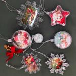 Blank High Transparent Plastic Sublimation Christmas Snowflake Ball Ornaments