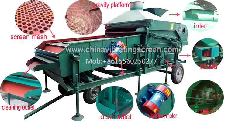 Large-scale convenience cocoa beans red beans sieving machine