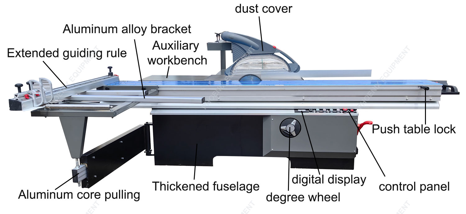 Home Woodworking Automatic Sliding Mitre Saw with 3200mm Sliding Table and Wood Lift