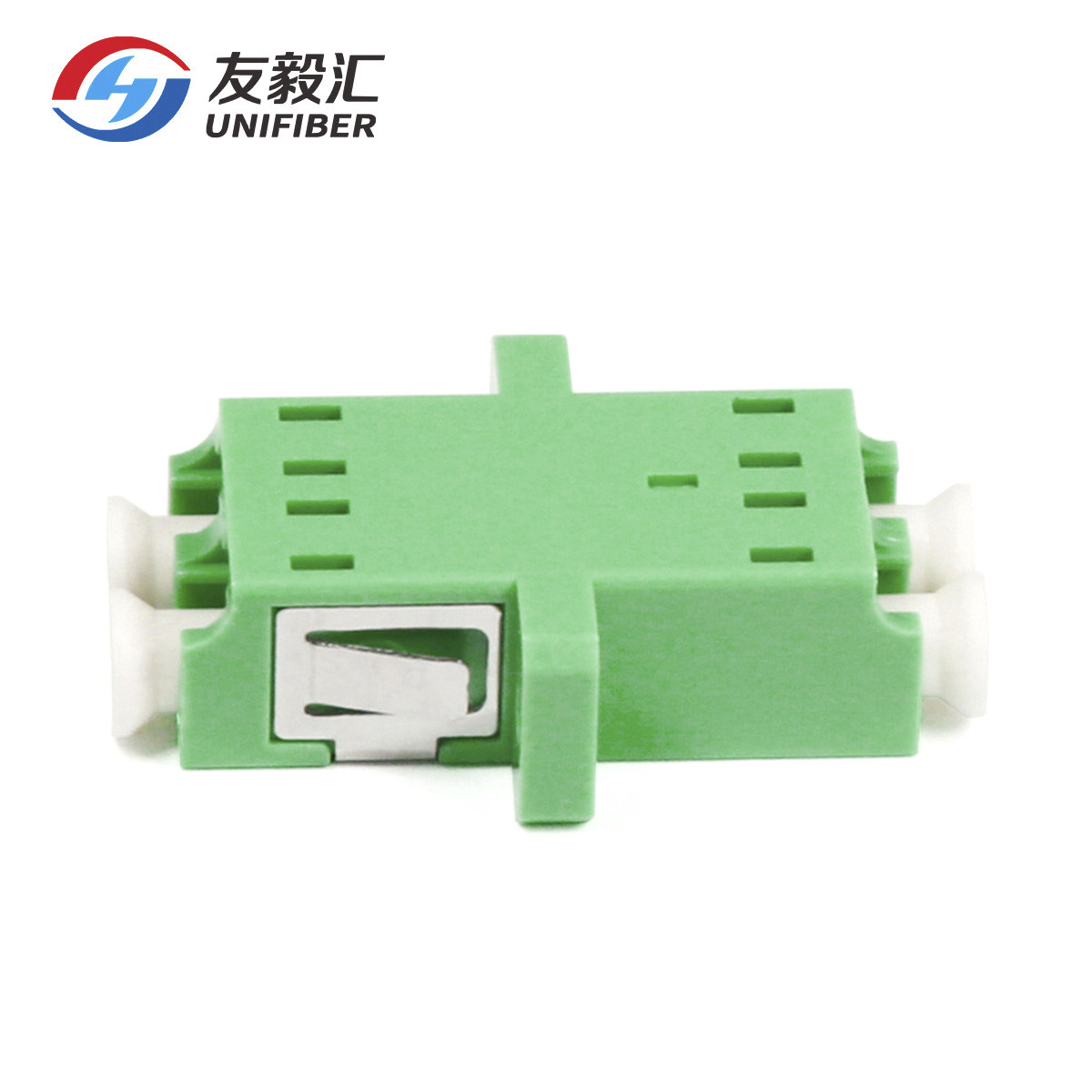 Ceramic Sleeve 0.2dB LC/APC SM Duplex Adapter With Flange
