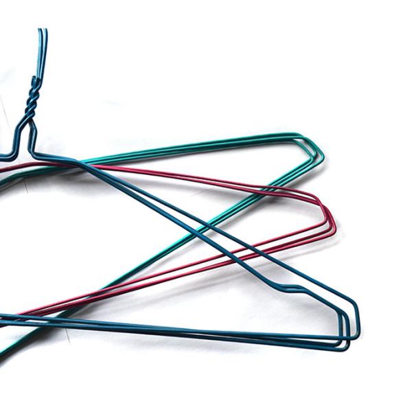 20.5cm Hanger Height Coated Steel Wire Hangers for Streamlined Organization