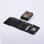 Black PVC Plastic Poker Cards Hot Gold And Silver Stamped