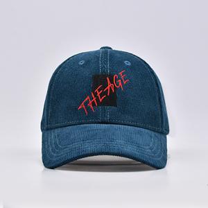 China 6 Panel Outdoor Baseball Cap Custom Color And Size Unisex Corduroy Fabric wholesale