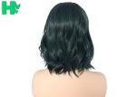 Black Short Natural Wave Synthetic Cosplay Wigs For Lady Heat Resistant 150g -