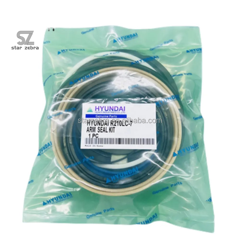Hyundai R210LC-7 Excavator Hydraulic Cylinder Seal Kit for Bucket Cylinder and Construction Machinery Parts