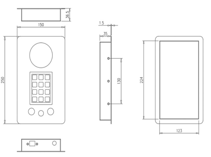 Point To Point Clean Room Telephone 304ss Vandal Proof IP66 Handsfree