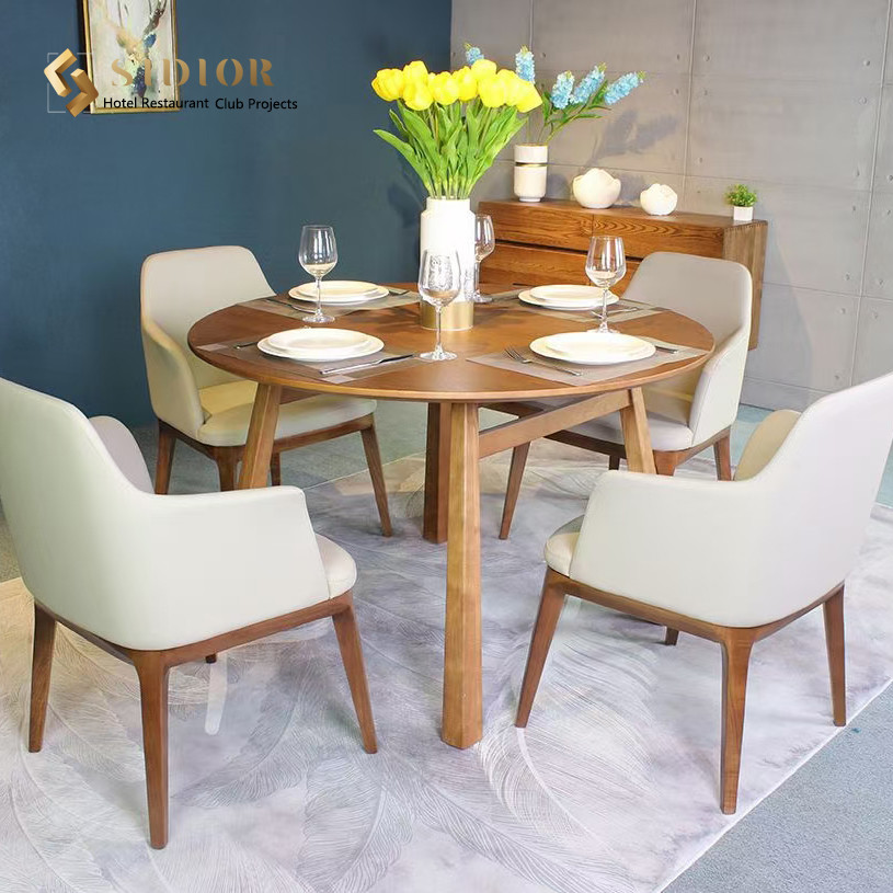 PU Leather Dinning Chair, Restaurant Dinning Chair, Hotel Chair, Lobby Chair, High Density Foam, Solid Wood Legs