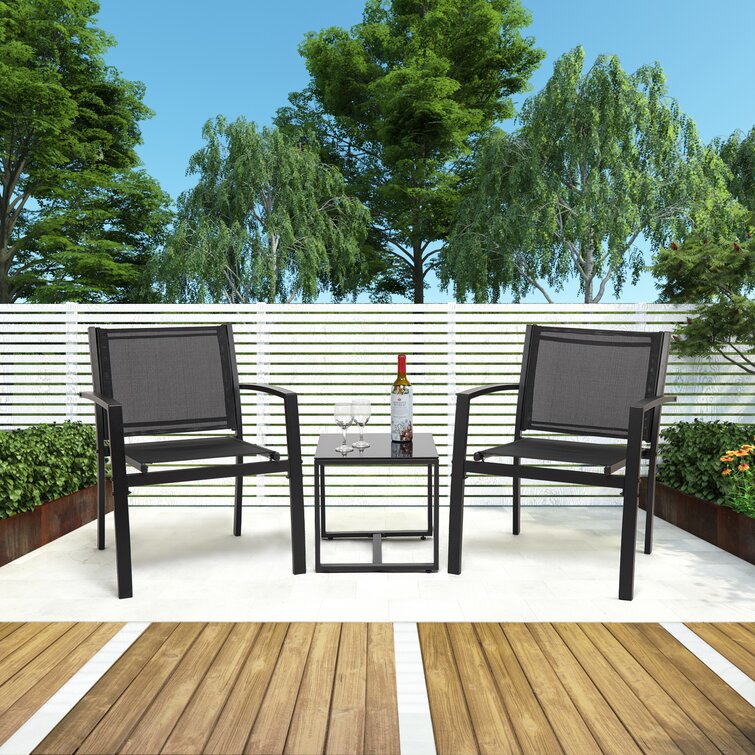 Minimalist Design Style AJUNION 2 Seating Outdoor Furniture for Garden and Balcony