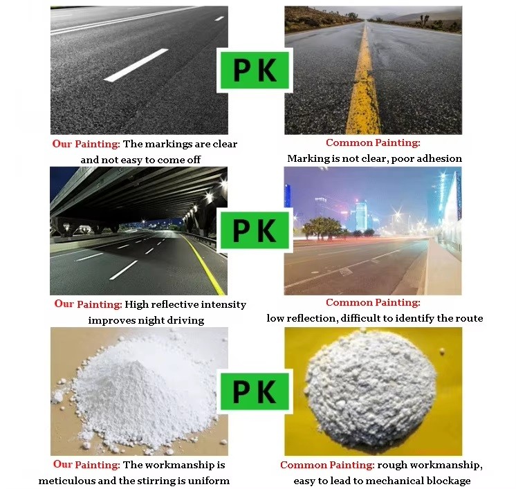 Continuous Reflective Hot Melt Line Marking Paint Traffic Thermoplastic Road Marking Paint