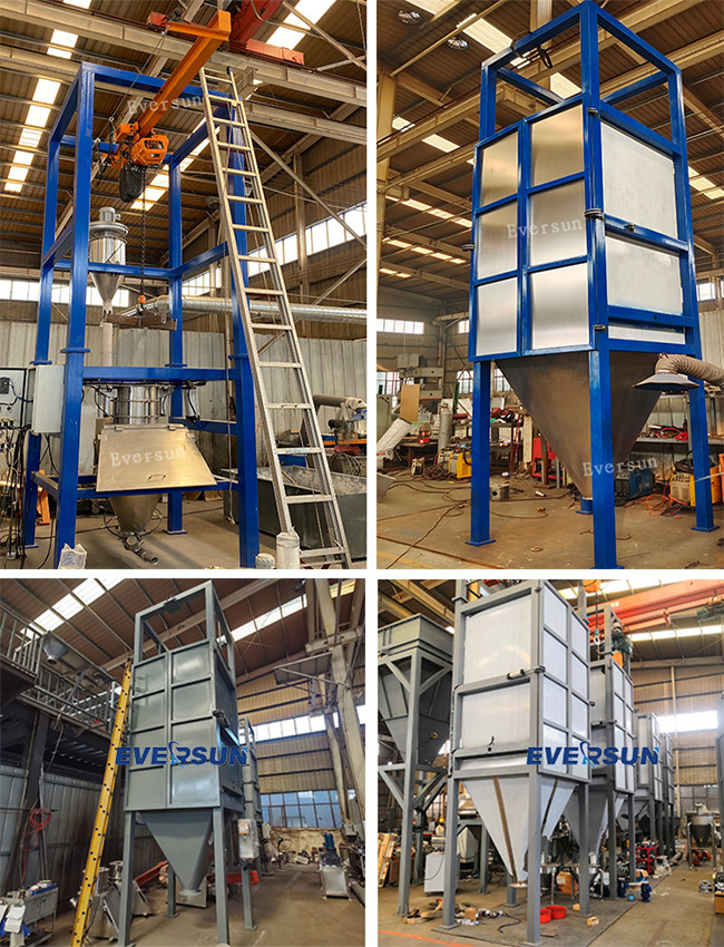 Carbon Steel Bag Dump Station 1 - 3T Lifting Capacity Bulk Bag Unloading Station