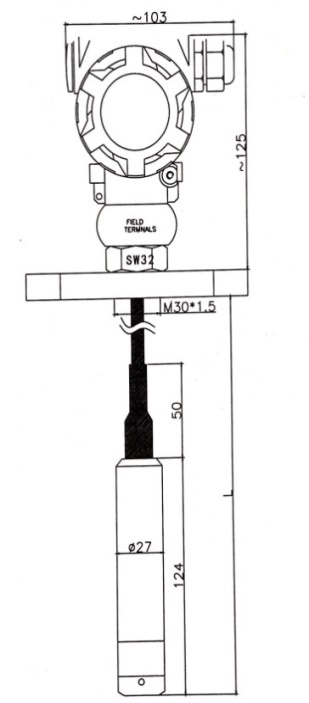Diesel Fuel Tank Level Transducer 4-20 Ma Real - Time Liquid Level Display