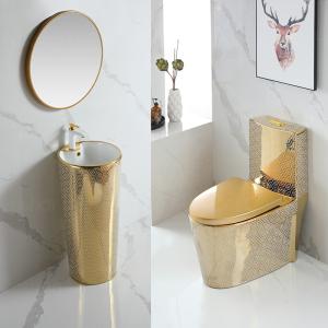 China T&amp;F OEM Bathroom Toilet Bowl Gold Ceramic One Piece Western Toilet wholesale