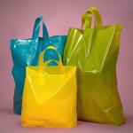 Oil Proof Custom Logo Reusable Shopping Bags , High Grade Plastic Retail Bag