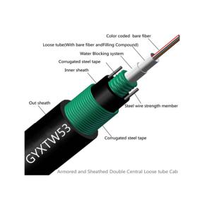 China Armoured Optical Fiber Cable Gytc8s Fiber Optic Cable wholesale