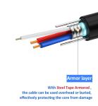 Photoelectric Composite Hybrid Optical Fiber Cable GYXTW RVV Armoured 12 Cores