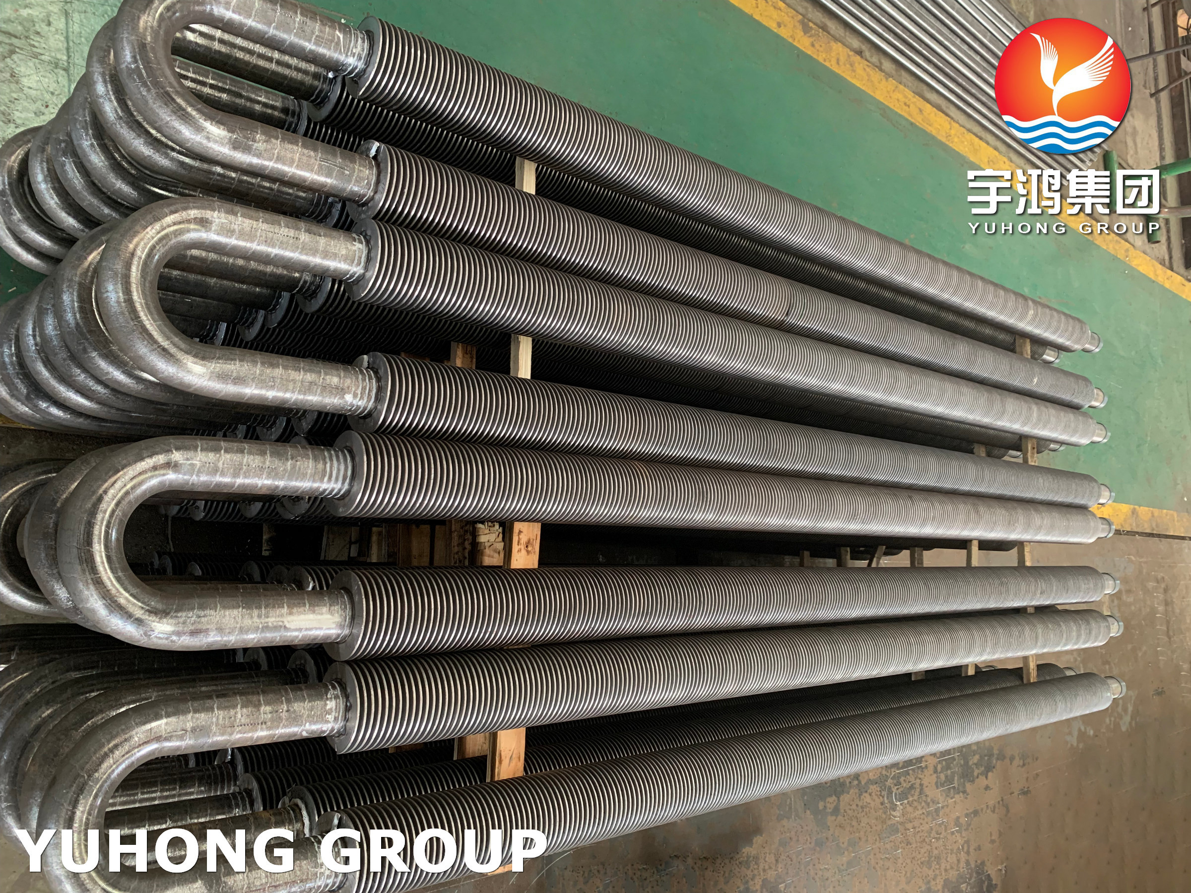U Type Finned Tube Heat Exchanger Tube Water to Air Heat Pump Split Flow Air Conditioner Condenser Refrigeration