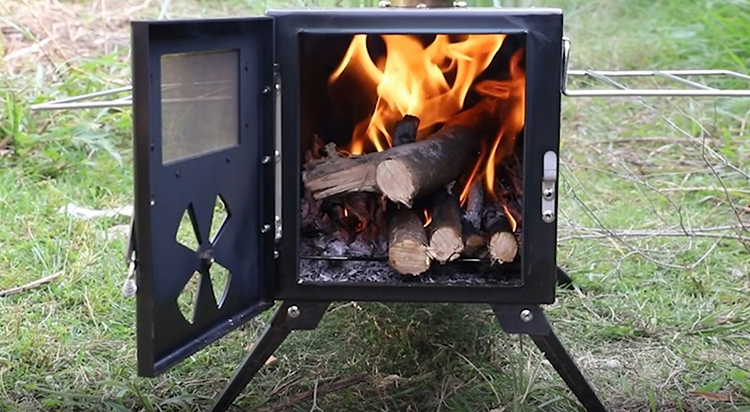 Portable Folding Black Wood Burning Fire Pits Perfect for Outdoor Camping and Picnic