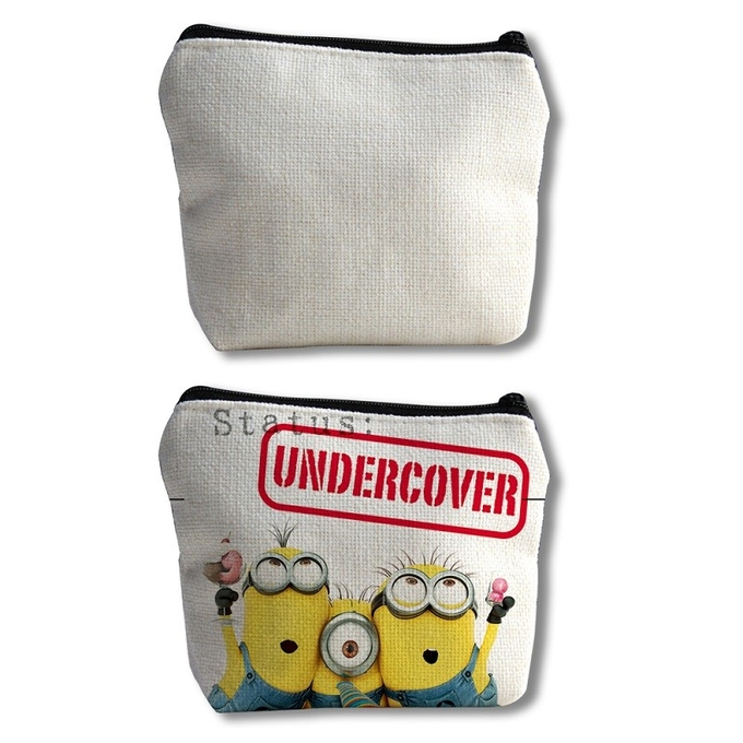 DIY Printable Eco Friendly Linen Sublimation Coin Purse Blank For Sublimation Printing