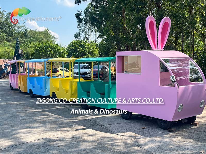 Kids Play Equipment Amusement Park Trackless Train Car weather resistance