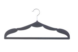 China Raised Shoulders 44.5cm Velvet Space Saving Hangers wholesale